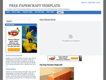 Tablet Screenshot of paperkraft.papercrafttemplate.com